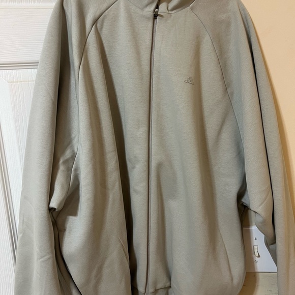 Adidas Cream Zip-Up Jacket - Picture 1 of 4